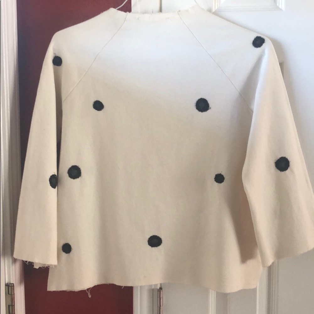 Zara xs knit top with beautiful ringston dot - Picture 2 of 4